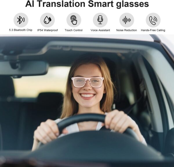 Smart AI Translation Glasses: 160 Languages & Noise-Canceling - Image 2