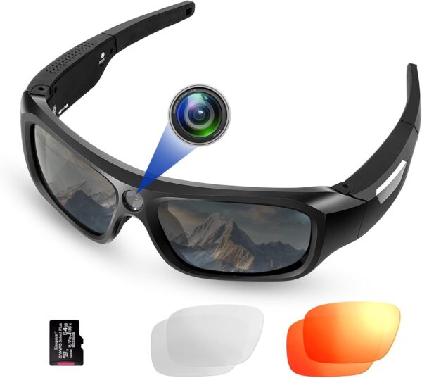 FlyGift 4K Camera Sunglasses: Record Adventures Hands-Free