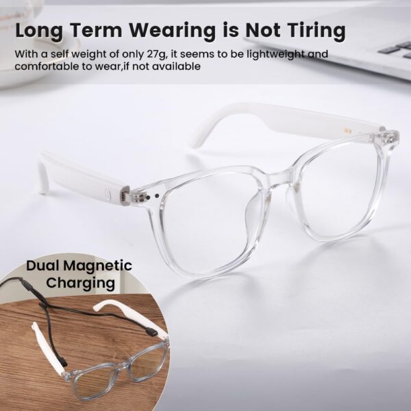 Smart Bluetooth Glasses with Photochromic Lenses - Open Ear Audio - Image 2