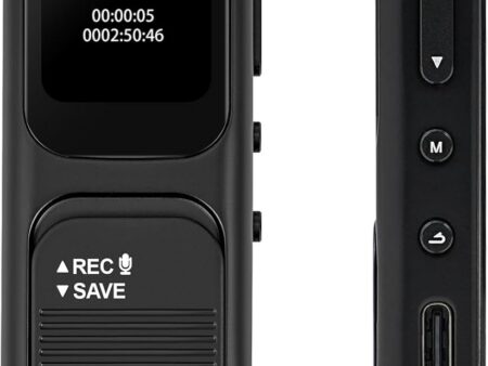 64GB Magnetic Voice Recorder: 3072Kbps High-Quality Recording with Bluetooth