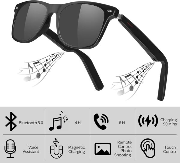Polarized Smart Glasses with Open Ear Speaker - Image 6