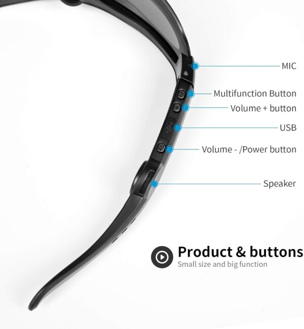 Smart Glasses with Bluetooth for Athletic Activities - Image 2
