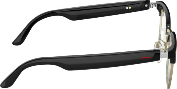 Smart Glasses with Bluetooth Connection and Voice Control for Men Black Gold - Image 3
