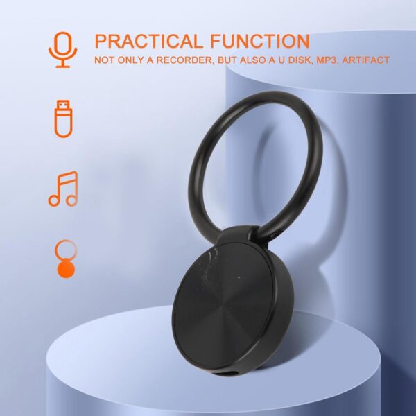 Voice Activated Keyring Recorder: Metal HD Noise Reduction 32G - Image 2