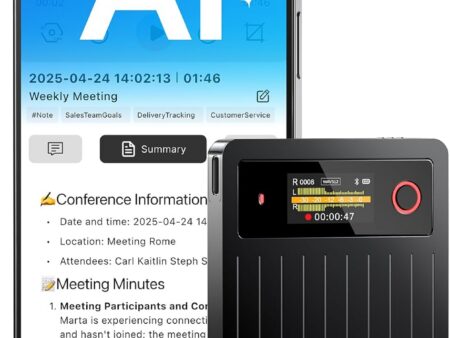 Powerextra AI Voice Recorder+ 64GB, 36hr Recording