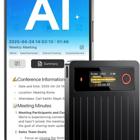 Powerextra AI Voice Recorder+ 64GB, 36hr Recording