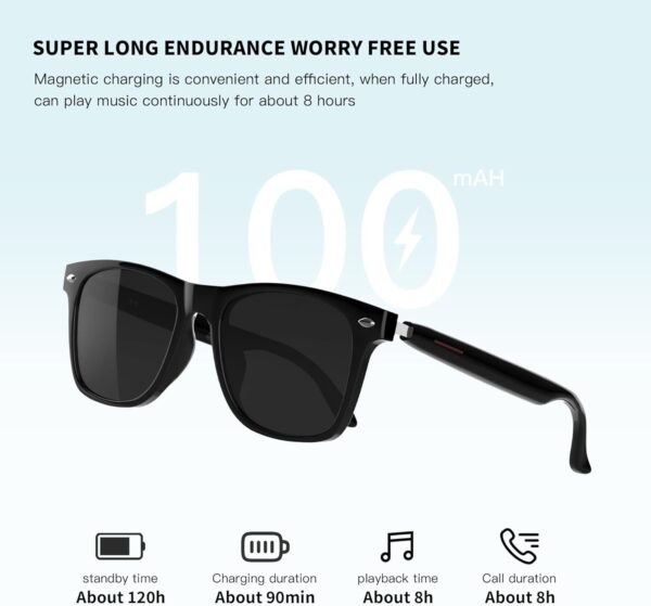Smart Bluetooth Glasses with Open Ear Speakers & Voice Control - Image 5
