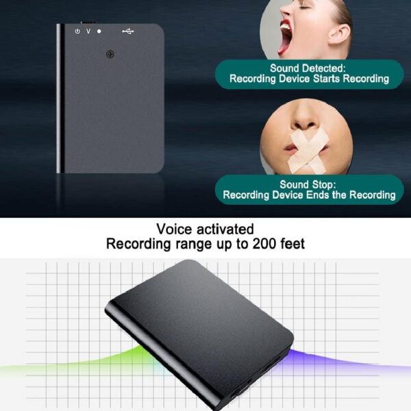 32GB Mini Voice Recorder: 350H Recording & Voice Activation - Image 5