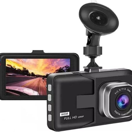3-inch 1080p High-Definition Dash cam for Cars, 24 Hour Recording, 170° Black
