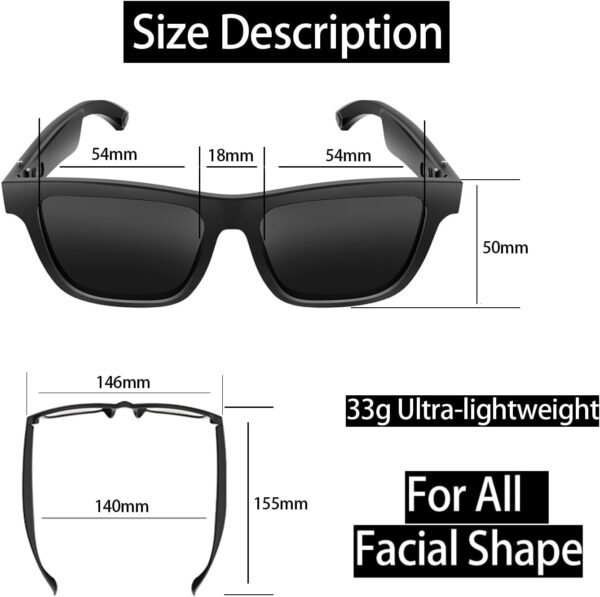 Smart Audio Bluetooth Glasses: Voice Assistant & UV Protection - Image 6