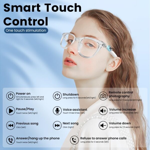 Smart Bluetooth Glasses with Photochromic Lenses - Open Ear Audio - Image 7