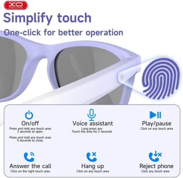 XO Smart Bluetooth Audio Glasses: UV Protection & Audio - Image 5