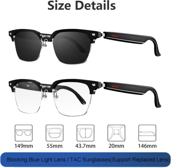 Men's Bluetooth Glasses with Voice Control & Open Ear Audio - Image 6