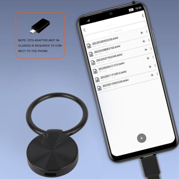 Voice Activated Keyring Recorder: Metal HD Noise Reduction 32G - Image 4