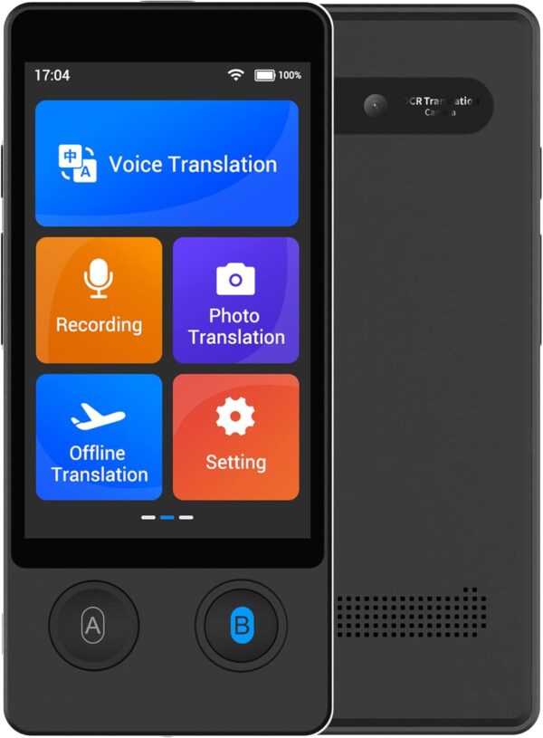 Anfier W12 Language Translator Device: 144 Languages & 3.7" HD Screen