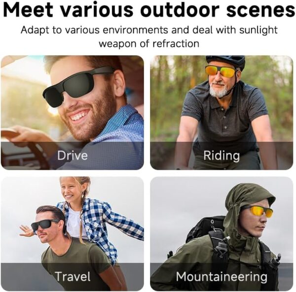 Smart Anti-Glare Sunglasses with Bluetooth Audio & UV Protection - Image 7