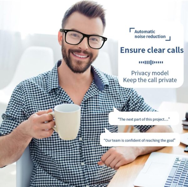 Ai Smart Translation Glasses Simultaneous Interpretation and Black - Image 4
