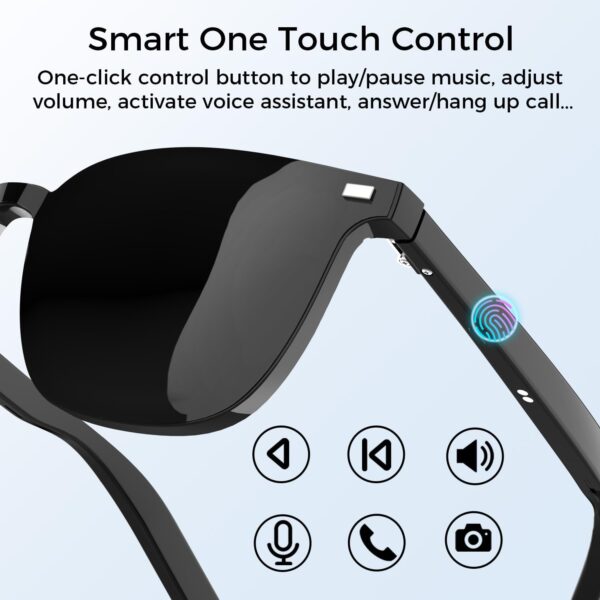 Polarized Bluetooth Smart Glasses: Magnetic Clip, Open Ear Audio, IP65 Waterproof - Image 4