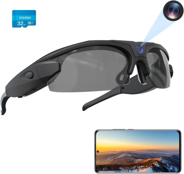 WiFi Camera Sunglasses: 4K Video with UV Protection