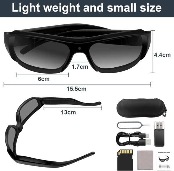 HD 1080p Camera Sunglasses for Men - Sports Recording - Image 6