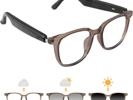 Smart Photochromic Bluetooth Glasses - Open Ear Audio & Voice Control