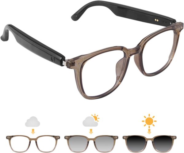 Smart Glasses for Women Men, Bluetooth with Photochromic Lenses...