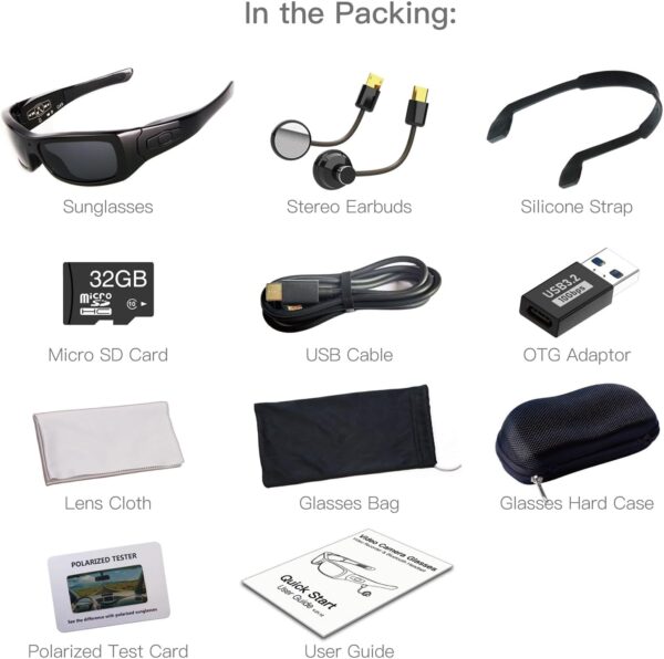 Full HD Camera Glasses with Bluetooth: Record in Style - Image 7