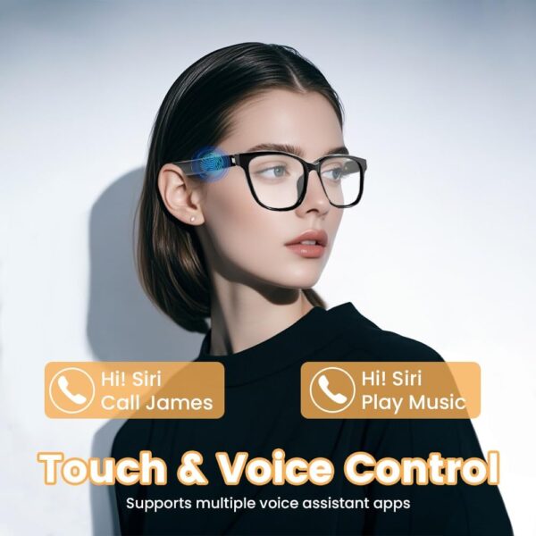 Smart Glasses Anti Blue Light for Women Men: Bluetooth Eye Protection, 4-6 Hours Battery Life - Image 4