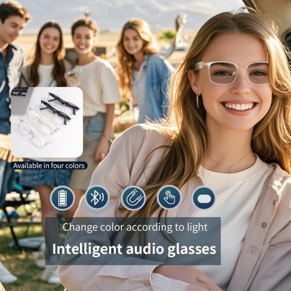 Bluetooth Audio Smart Glasses with Color-changing Lenses - Image 5