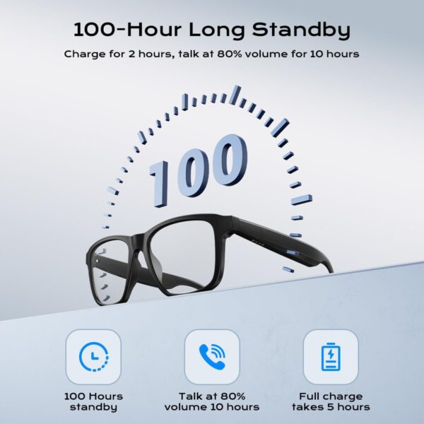 Smart Glasses with Bluetooth, Photochromic-Lens and UV400 Protection - Image 9