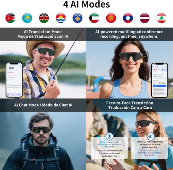 Cycling AI Smart Glasses: Translator, 160+ Languages, Long Battery - Image 7