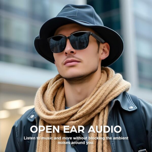 Smart Bluetooth Glasses with Polarized Lenses - Audio Sunglasses - Image 2