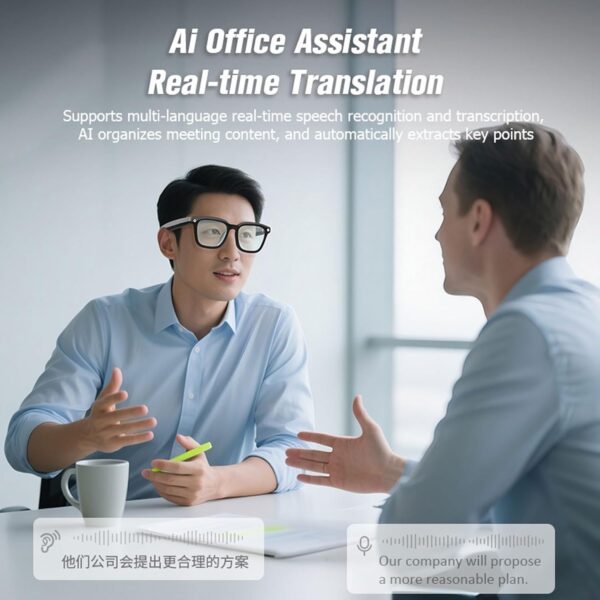 AI Smart Glasses with 1080P Hidden Camera - Bluetooth Recording - Image 5