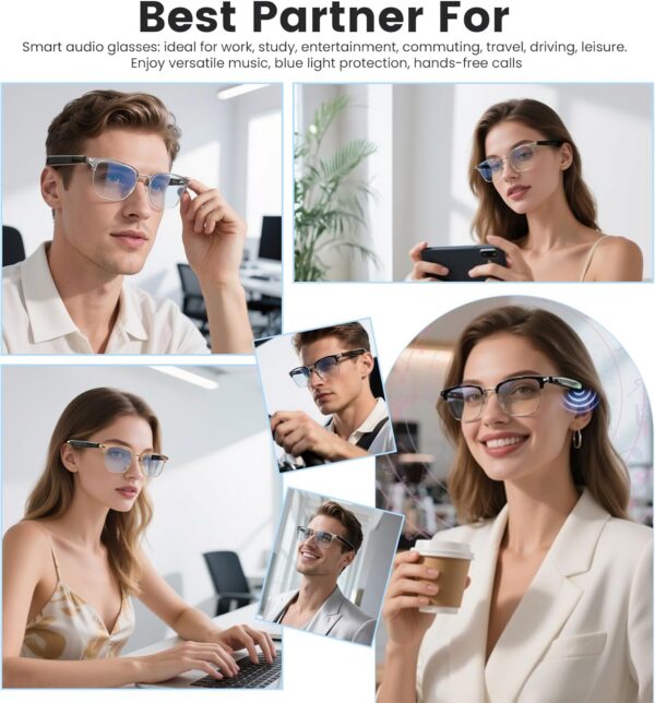 Bluetooth Smart Glasses: Audio & Blue Light Protection - Image 6