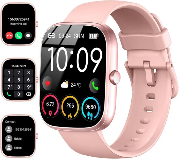 UAUE-T60 Women's Smart Watch: 1.91" HD Screen, 112+ Sports Modes