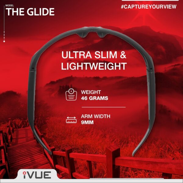 Glide 1080P Camera Glasses: Lightweight HD Video Recording Sunglasses