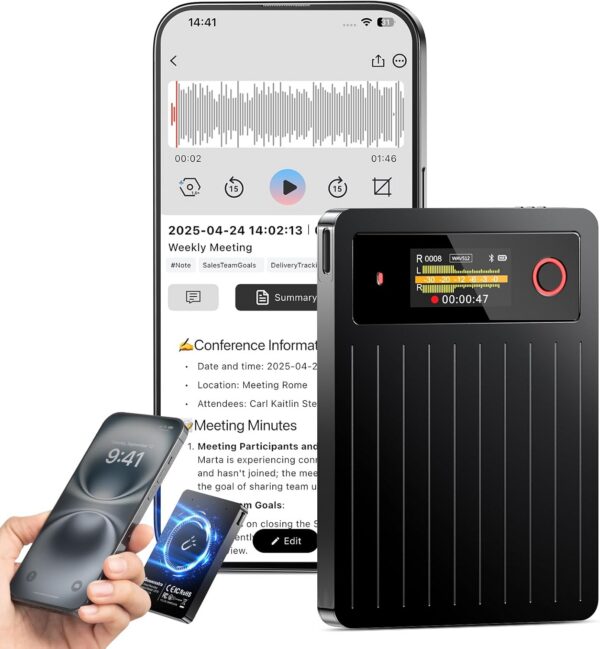 Powerextra AI Voice Recorder+ 64GB, 36hr Recording - Image 8