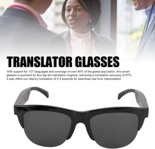 137 Language Translation Smart Glasses - TR90 PC Device with Dual Speakers - Image 2