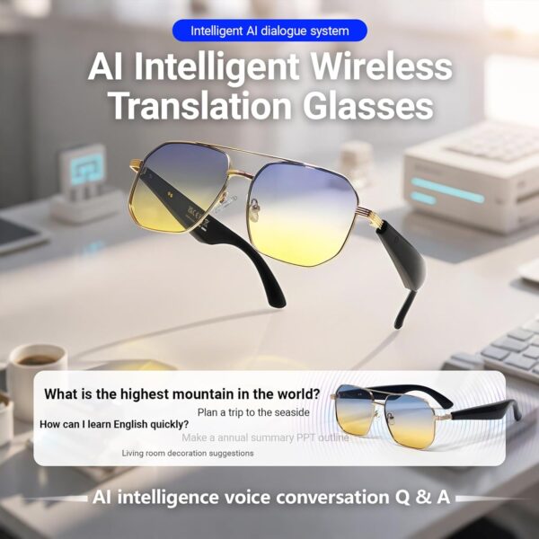 AI Smart Translation Glasses for Travel & Business - Real-Time 100+ Languages - Image 3