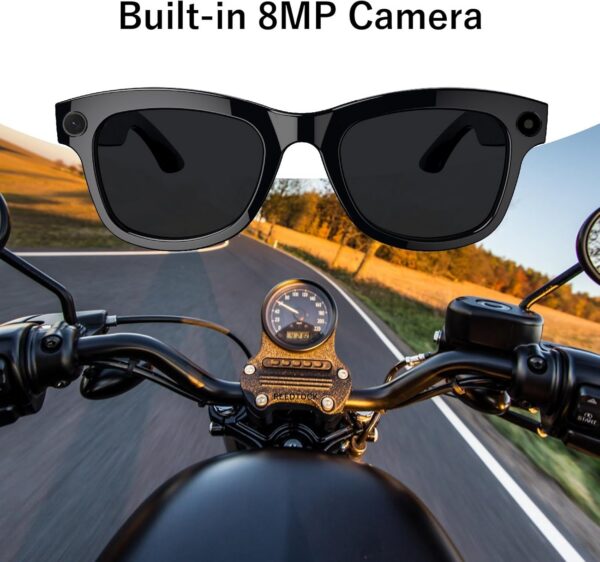 AI Smart Glasses: 8MP Camera HD 1080P Hands-Free Recording - Image 2