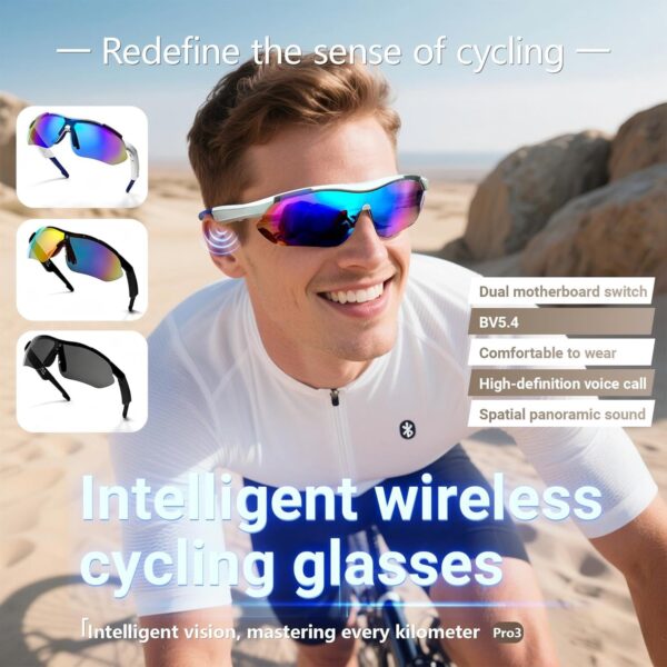 Polarized Bluetooth Sunglasses: UV Protection & Open Ear Speakers - Image 3