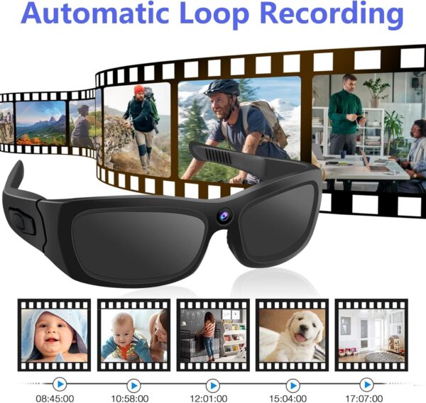 HD 1080P Sunglasses Camera with Bluetooth for Sports - Image 6