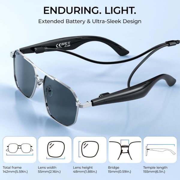 Smart AI Glasses: 100+ Languages, Bluetooth 5.4, ChatGPT - Image 8
