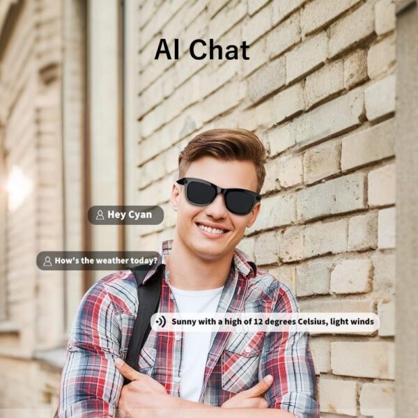 AI Smart Glasses: 8MP Camera HD 1080P Hands-Free Recording - Image 3