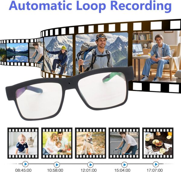 Smart Glasses with 1080p Camera - Eye Level Recording for Outdoor Sports - Image 4