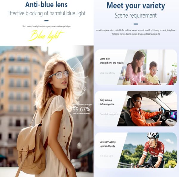 AI Translation Glasses with Over 144 Languages Real-Time Black Ai - Image 6