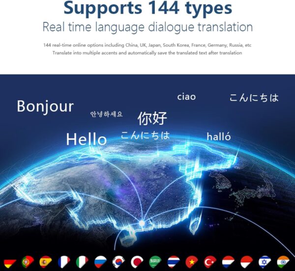 AI Translation Glasses with Over 144 Languages Real-Time Black Ai - Image 4
