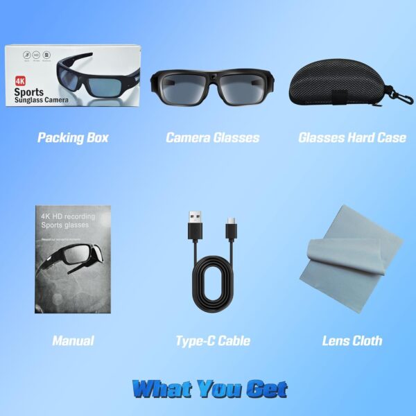 2025 Upgrade Camera Glasses 4K: Smart Glasses for Men & Women - Image 9