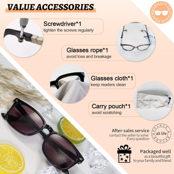 MARE AZZURO Women's Reader Sunglasses: UV400 Blue Light Protection - Image 6