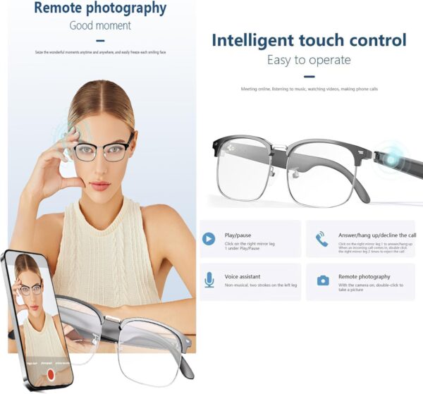 AI Translation Glasses with Over 144 Languages Real-Time Black Ai - Image 7
